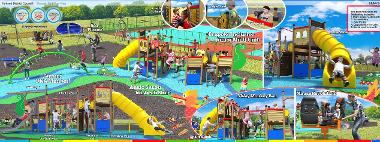 Artist impression of new play area equipment for Wisbech Park