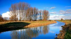 Fen drain in winter