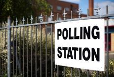 Polling Station sign